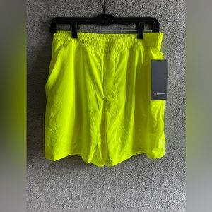Lululemon pace breaker shorts Lined 7* NEW neon yellow green
